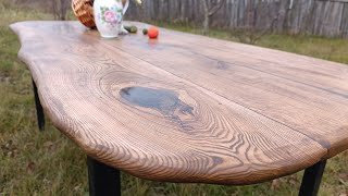 Как создать стильный стол из дуба с эпоксидной смолой для семейных посиделок