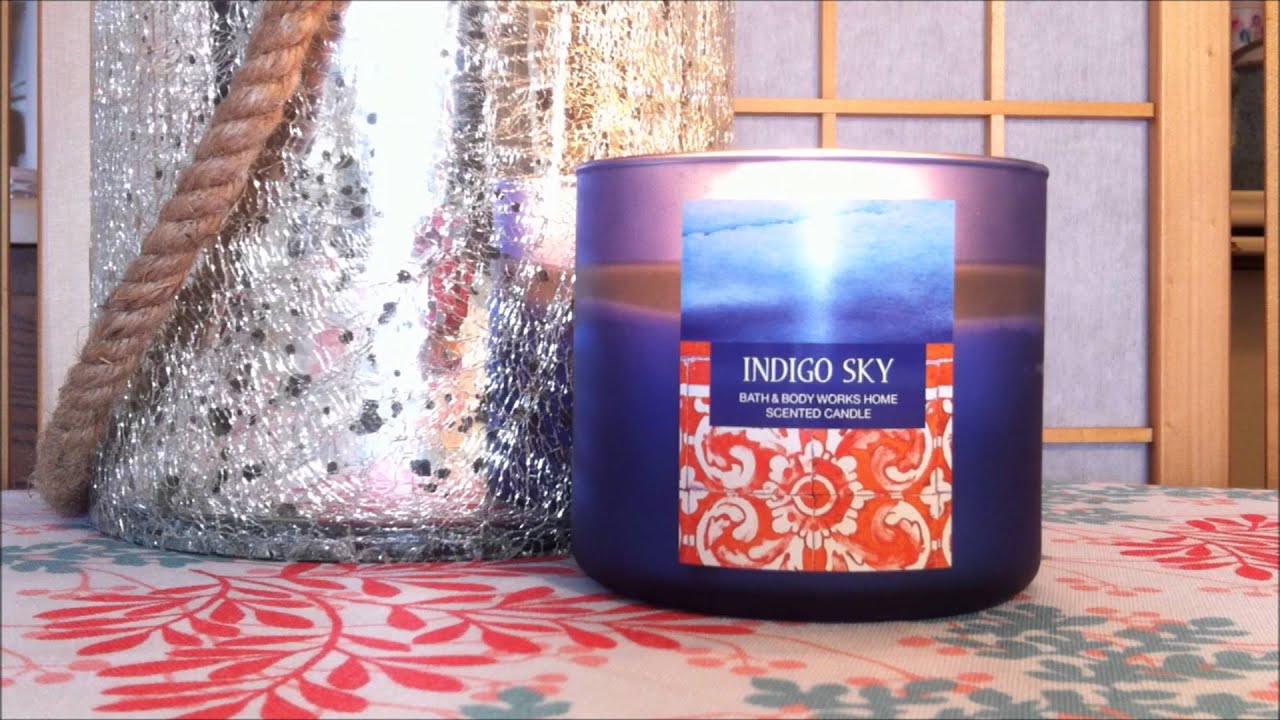 Bath & Body Works Candle Review INDIGO SKY YouTube