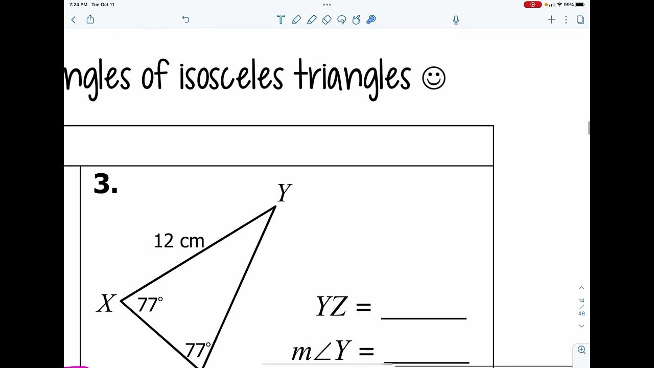 10/12 Notes Isosceles Triangles YouTube