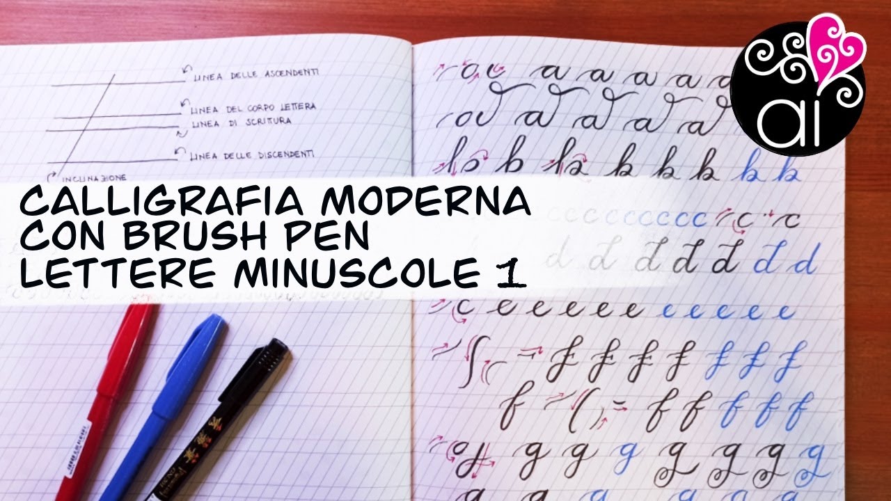 Calligrafia Moderna con Brush Pen | Lettere Minuscole | Prima Parte