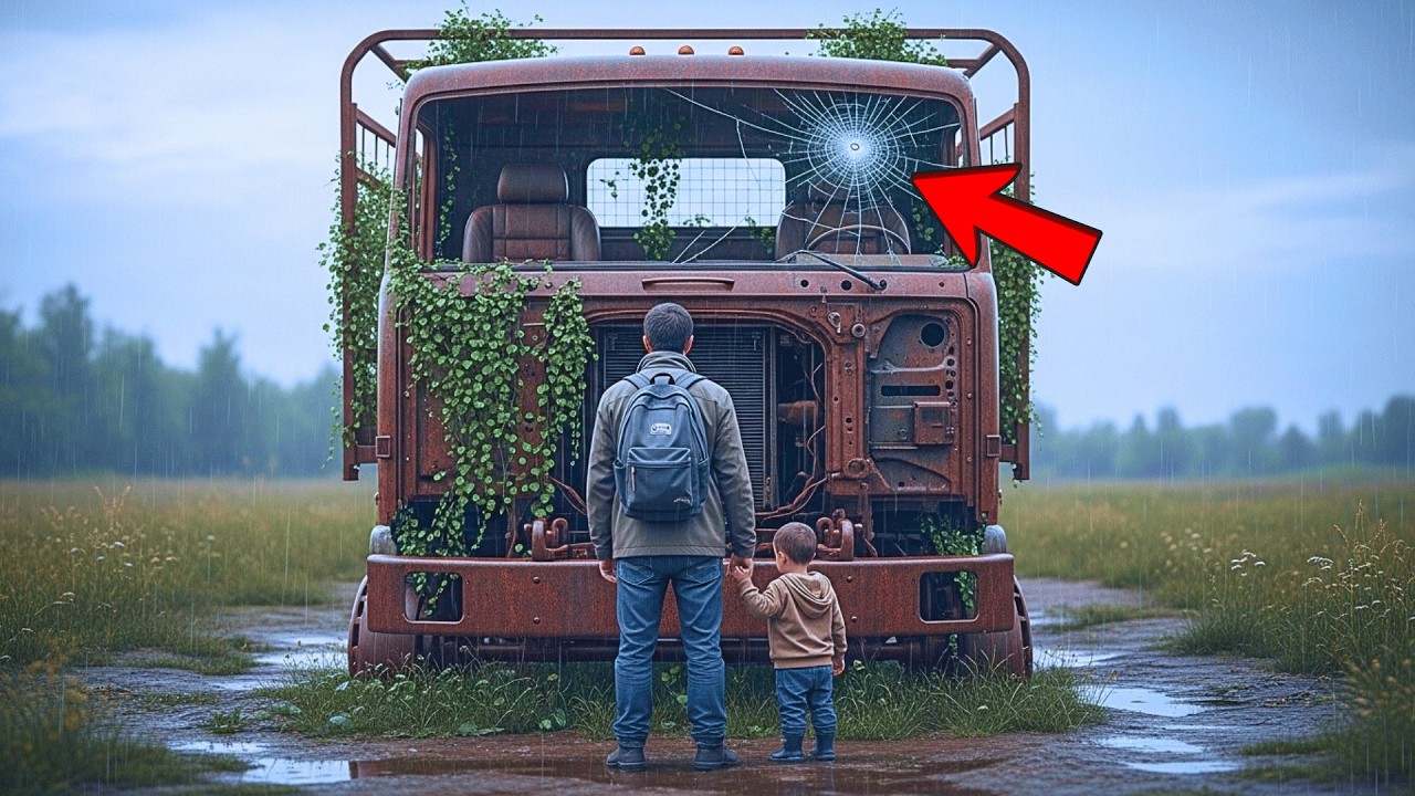 Samotny ojciec zamieszkał w zardzewiałym wraku — Ale pod fotelem znalazł torbę com biżuterią