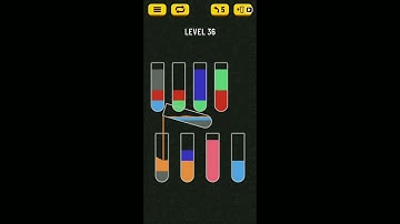 Water Sort Puzzle || Level 36 || Walkthrough  IOS   Android