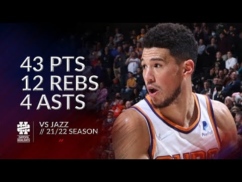 Devin Booker 43 pts 12 rebs 4 asts vs Jazz 21/22 season