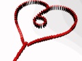 Blender red dominoe love heart