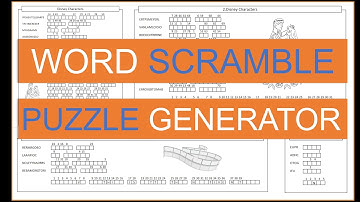 Word Scramble Puzzle Generator