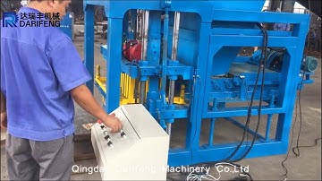QT4 25 Semi automatic concrete cement hollow solid paving block making machine