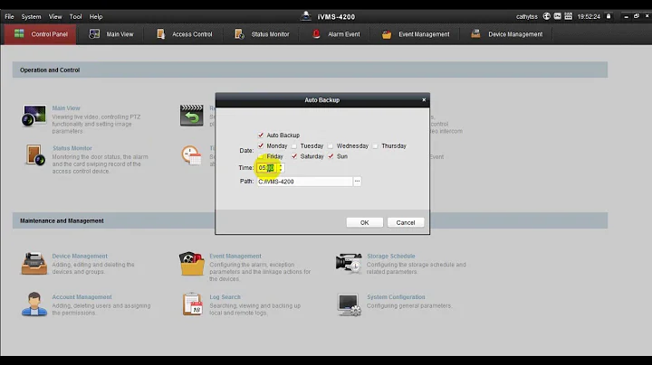 How to Set Auto Backup on iVMS 4200