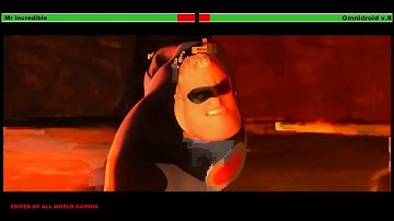 Mr. Incredible vs. Omnidroid v.8 with healthbars (Edited By @allworldgaming5117)
