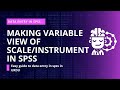 SPSS tutor beginners in Urdu. Making Variable view of scale/instrument. adding properties of items.