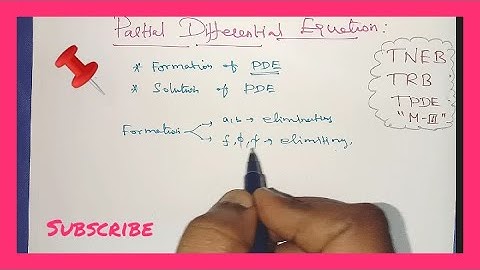 Formation of Partial Differential equations,for #TNEB,#TRB,#TPDE,#College students