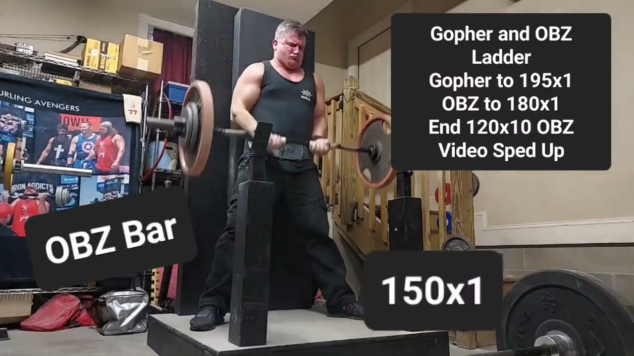 Strict Curl Training. Gopher Bar and Ivanko OBZ ladder work 