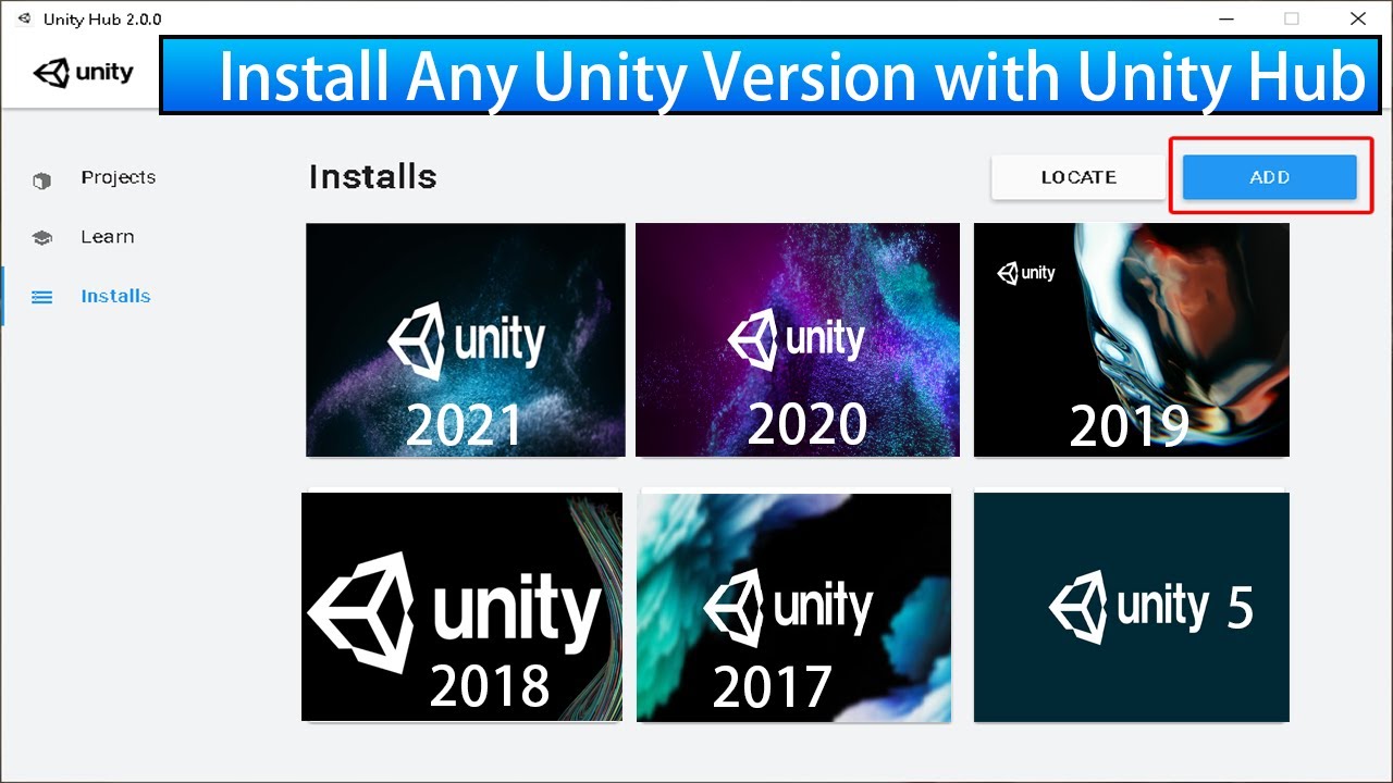 Unity install. Unity Hub. Baldi Unity Hub.