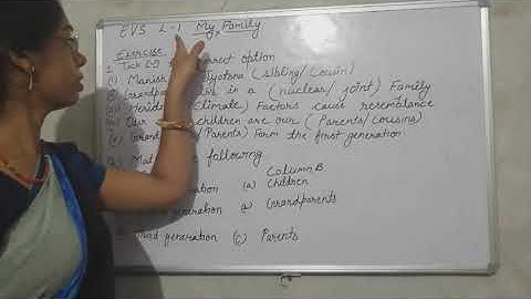 Evs, class-3 My family, exercise questions answers