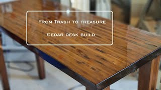 DIY Woodworking // Reclaimed desk built from FREE Wood