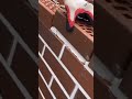 Brick installation white cement finish #shorts #masonry #construction