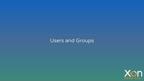 User and Groups