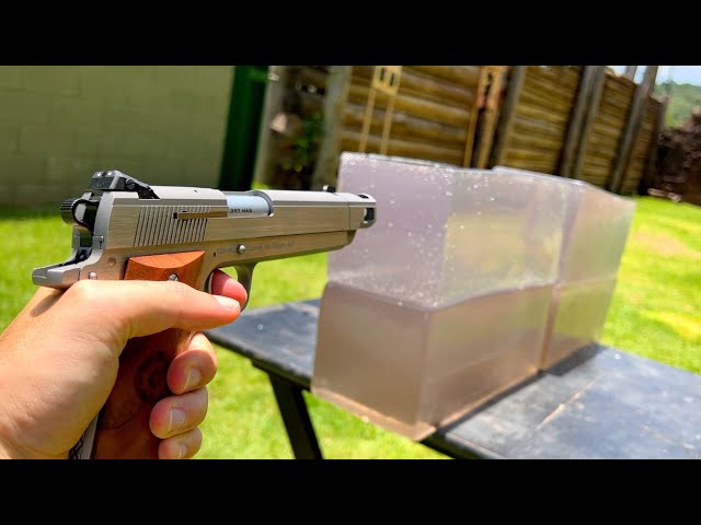 Pistola 357 magnum VS Gelatina Balística Americana 🇺🇸 