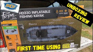 Inflatable Fishing Kayak - Prymal Predator HD330 Unboxing and First time using