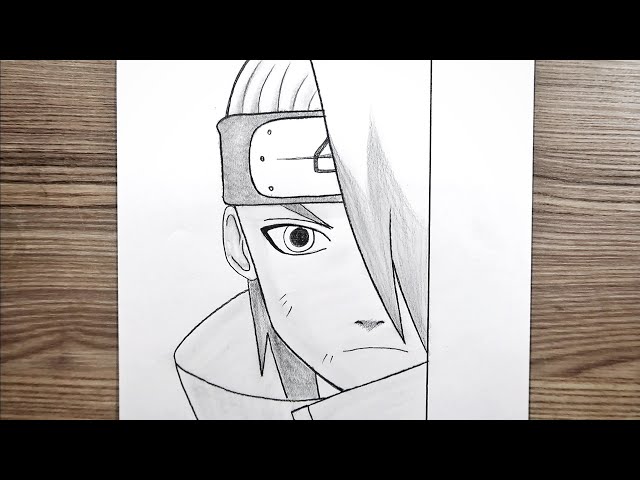 Deidara/anime/Naruto Drawing - Yana Pomaranska