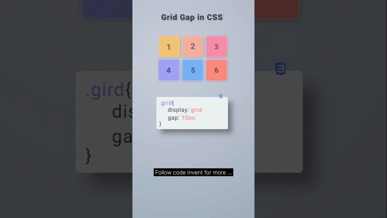 Learn Grid gap in css #coding #frontenddeveloperlove