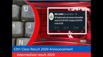 12th Class Result 2020