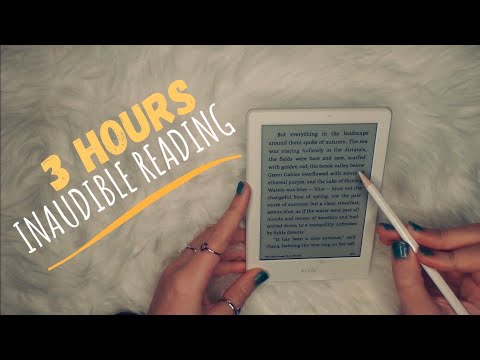 3 Hour Long ASMR | Inaudible Reading ✨ (clicky whispers, word tracing, tingly mouth sounds)