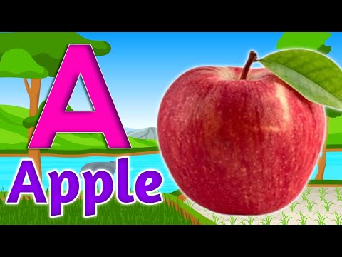 Phonics Song with TWO Words - A For Apple - ABC Alphabet Songs with Sounds for Children