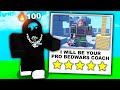 I became a COACH in Roblox Bedwars..