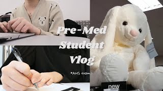 Preparing for AMS exam, simultaneously studying for CHEMISTRY & BIOLOGY exams‍ | premed vlog