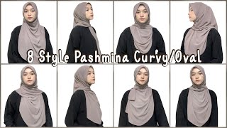 How to Styling Curvy Shawl Pashmina Curvy/Oval