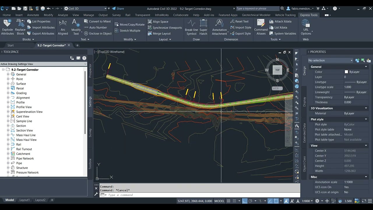 9.2-Utilizando Target do Corredor no Civil 3D