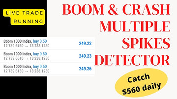 BOOM AND CRASH MULTIPLE SPIKES STRATEGY///99.999% ACCURACY SPIKE CATCHER. (A must watch for all).