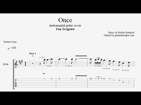 Rob Boekholt - Once TAB - guitar instrumental tab (PDF + Guitar Pro)