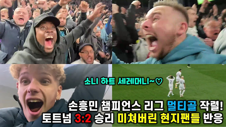 손흥민 챔피언스 리그 멀티골! 미쳐버린 현지팬들 반응