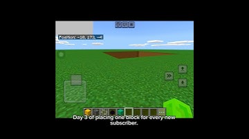 Day 3| Placing one block for every new subscriber #gaming #minecraft