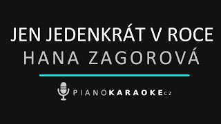 Hana Zagorová - Jen jedenkrát v roce | Piano Karaoke Instrumental