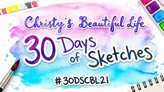 30 Days of Sketches Day 18 Hip Kit Club June 2024 Scrapbook Process Video