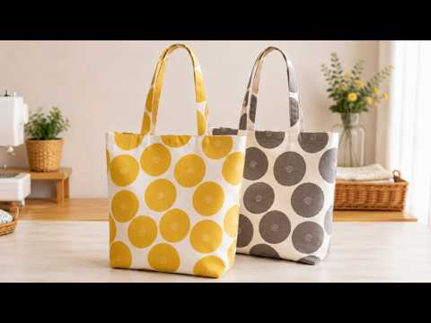 10-Minute Sewing Project | Super Easy DIY Tote Bag - YouTube