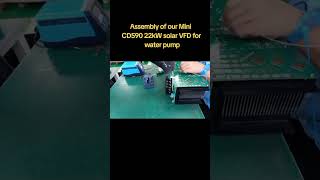 Assembly of our Mini CD590 22kW solar VFD for water pump