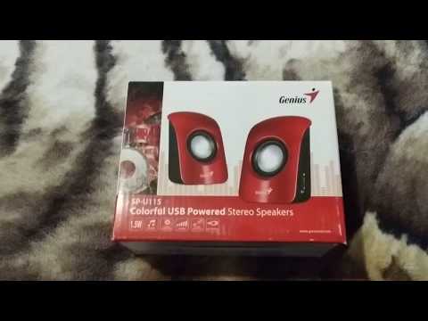 Genius SP-U115 red speaker kicsomagoló
