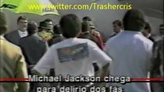 Sandy & Junior recebendo Michael Jackson