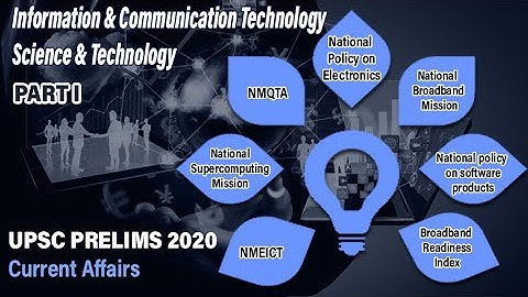 Part 1-Information & Communication Technology-Science & Technology-UPSC Prelims 2020 Current Affairs