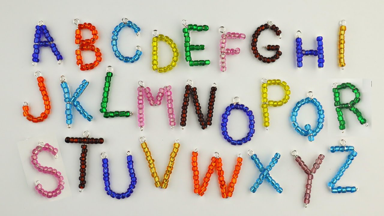 A-Z Beaded Letter Pendants DIY Jewelry Making Tutorial 