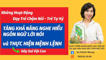 Dạy trẻ tự kỷ tại nhà (tăng khả năng nghe hiểu ngôn ngữ lời nói và thực hiện mệnh lệnh)