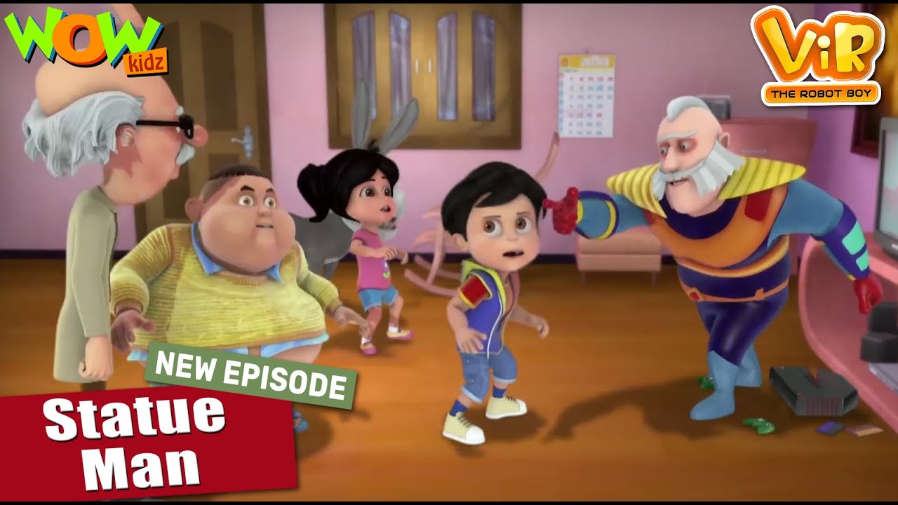 Vir The Robot Boy New Episodes  Statue Man  Robot Ki Kahani  Hindi Cartoons  Wow Kidz