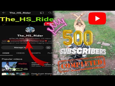500 Subscribers Complete ✅//‎@TheHsRider22 @Motovloggerjannustunts #vlog  #viral #subscriber
