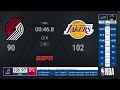 Trail Blazers @ Lakers | NBA on ESPN Live Scoreboard