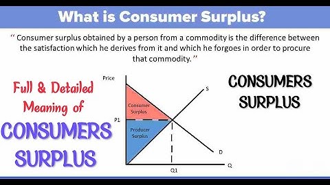 Consumers surplus meaning, micro economics | for 12th economics, JKSSB Exams, UGC NET | Khaan Acadmy