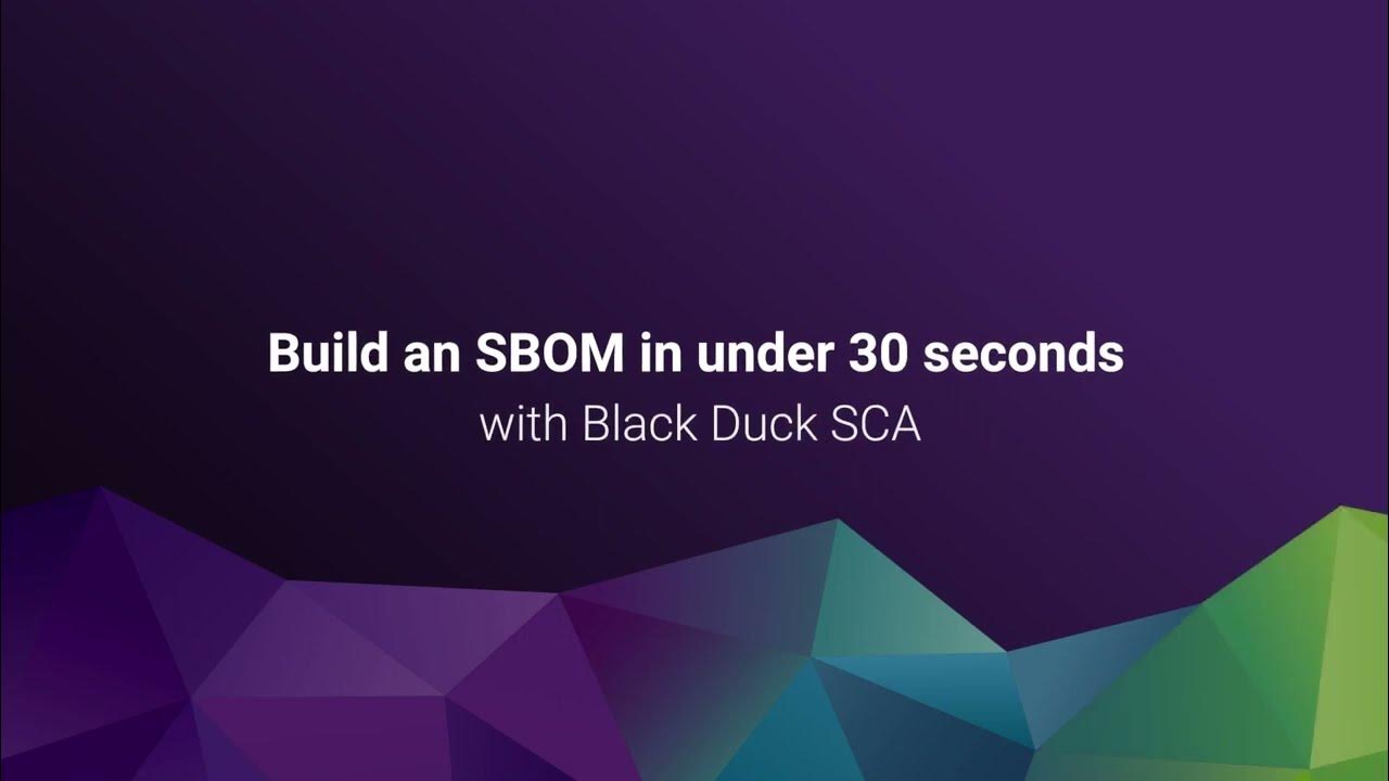 5. Black Duck 핵심 기능 Black Duck SCA로 30초 이내에 SBOM 구축하기 (한글자막) YouTube