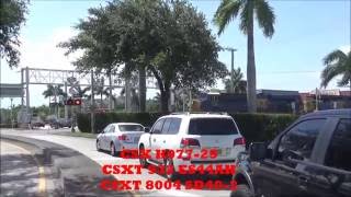 Csx rock train K977-29 at fort lauderdale airport station